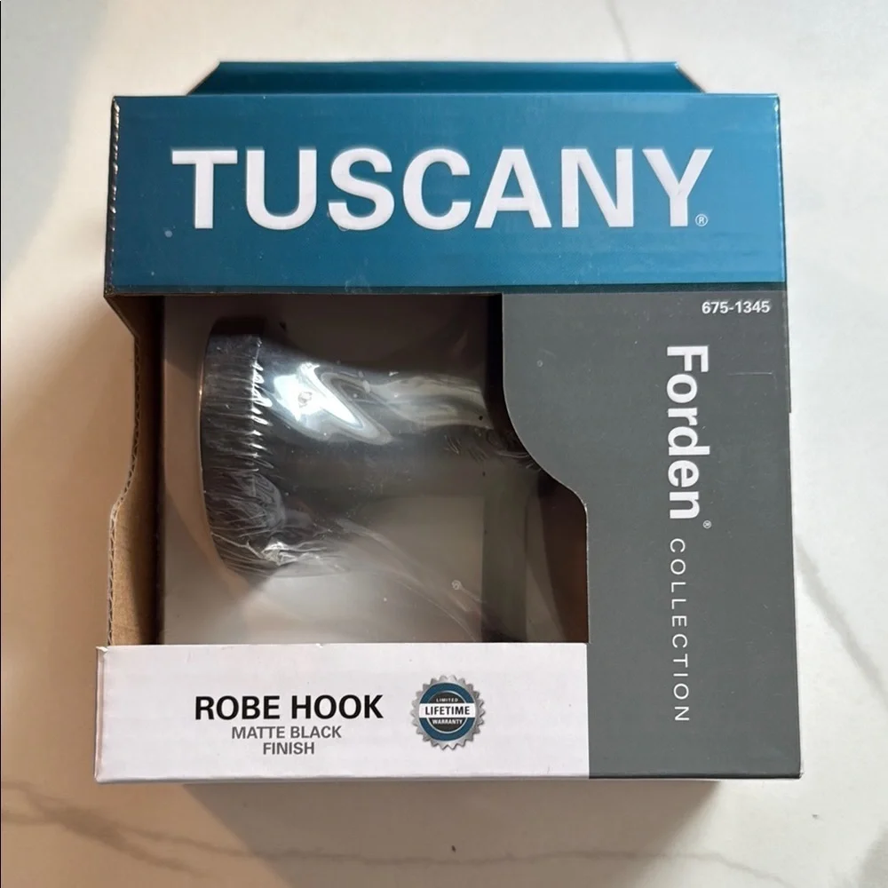 NWT Matte Black Robe Hook Brand New in Box